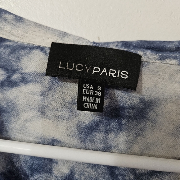 Lucy Paris tie front cropped long sleeve blouse! - Picture 2 of 5